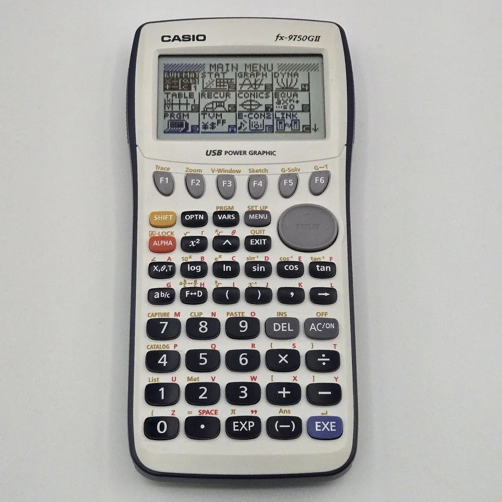 Casio Fx-9750GII Graphing Calculator‎ USB Power Graphic Scientific White